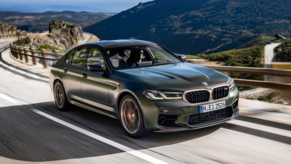 BMW M5 on the road