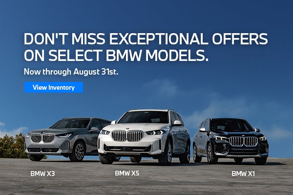 BMW X3, X5, & X1 parked on the street