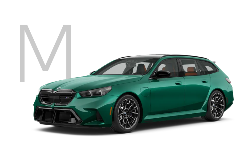 The new BMW M5 Touring in green with M logo. | BMW of Dayton in Dayton OH