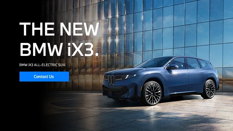 The BMW iX3 SUV parked. Click to learn more.