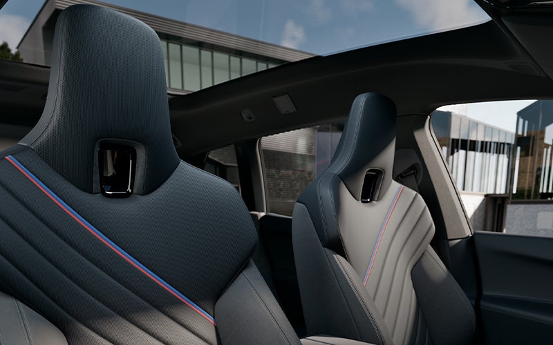 Interior seats and upholstery of the BMW iX M70. | BMW of Dayton in Dayton OH