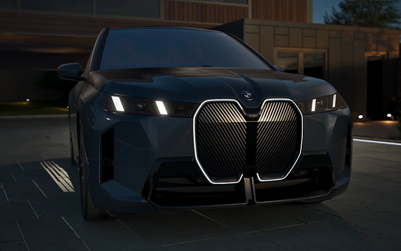 The BMW iX illuminated kidney grille. |BMW of Dayton in Dayton OH