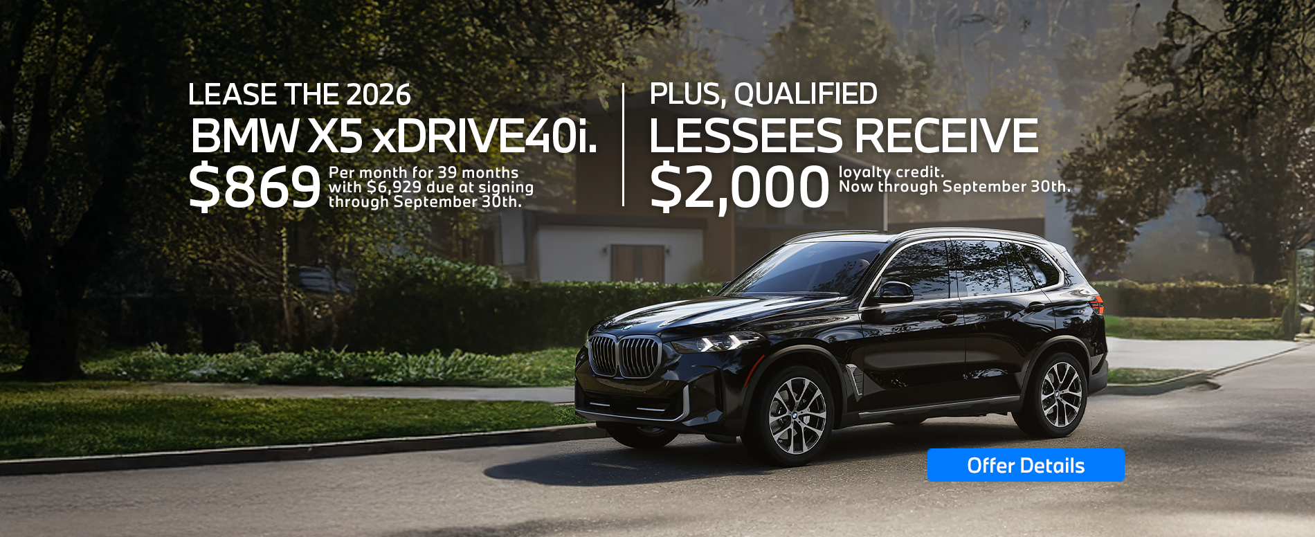 2026 BMW X5 xDRIVE40i