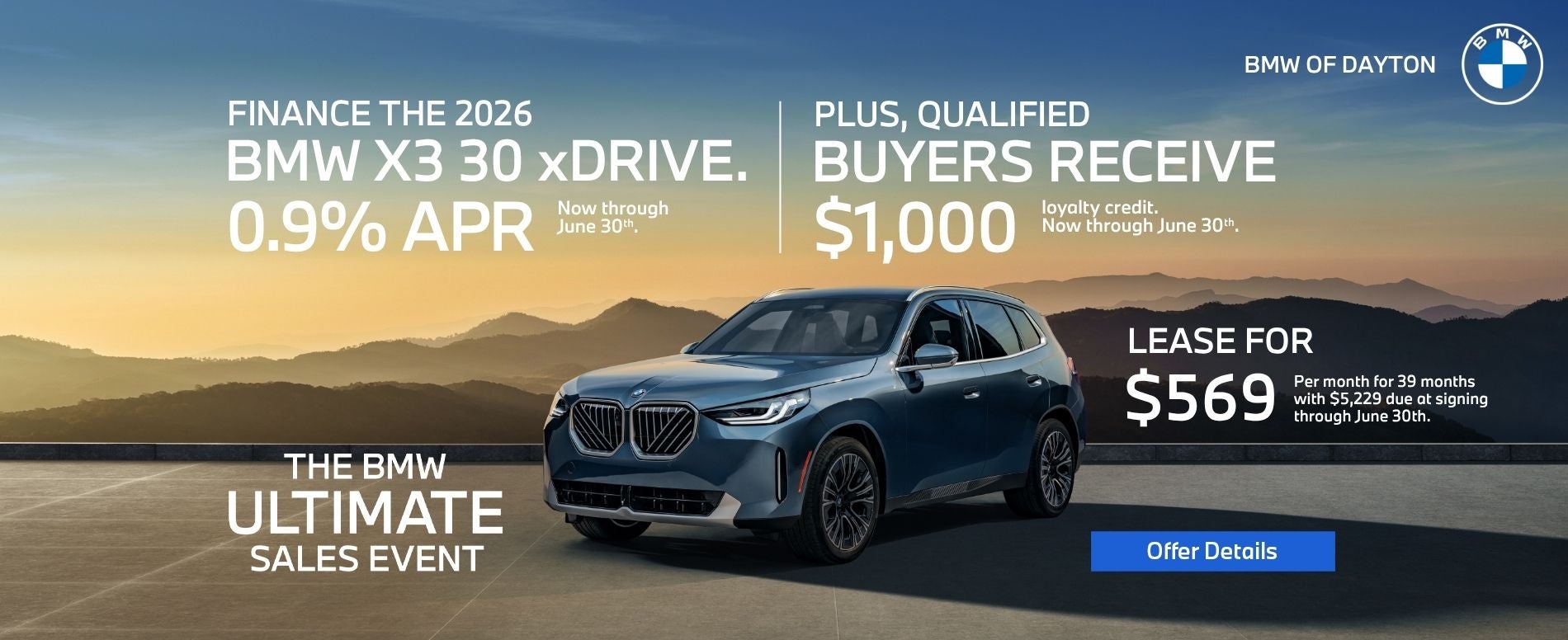 2026 BMW X3 Specials
