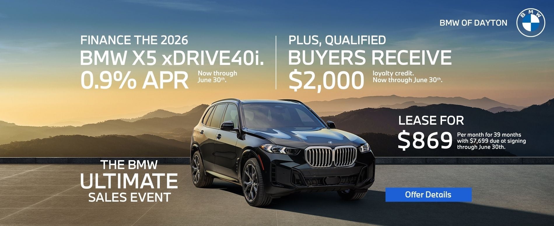2026 BMW X5 Specials